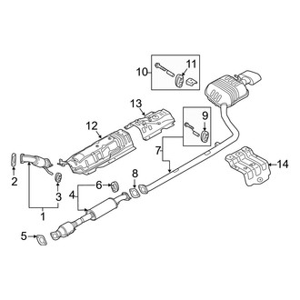 Hyundai OE - Exhaust System - Exhaust Components (Single Outlet), (2.4L)
