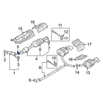 Hyundai OE - Rear Exhaust Muffler Gasket