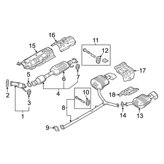 Hyundai OE - Exhaust System - Exhaust Components (Dual Outlet), (2.4L)