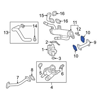 Hyundai OE - Exhaust Gas Recirculation (EGR) Cooler Coolant Pipe Gasket