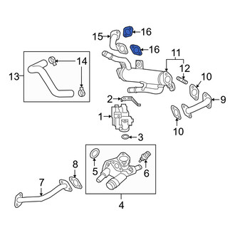 Hyundai OE - Exhaust Gas Recirculation (EGR) Cooler Coolant Pipe Gasket