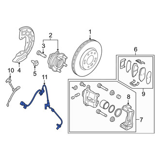 Hyundai OE - Front Left ABS Wheel Speed Sensor