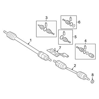 Hyundai OE - Front Suspension - Drive Axles (Hybrid / Hybrid Limited / Plug-In Hybrid / Plug-In Hybrid Limited)
