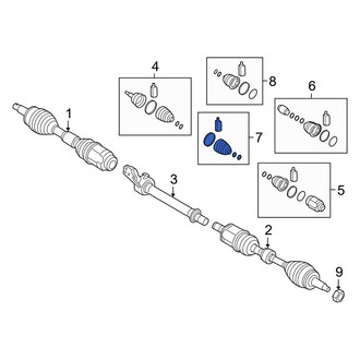 Hyundai OE - Front Right Outer CV Joint Boot Kit