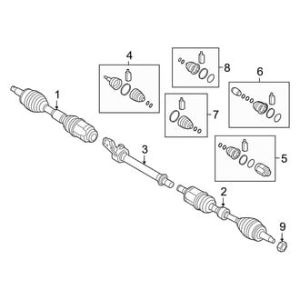 Hyundai OE - Front Suspension - Drive Axles (Limited 2.0T / Sport 2.0T)