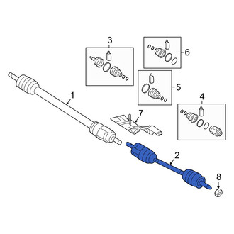Hyundai OE - Front Left CV Axle Assembly