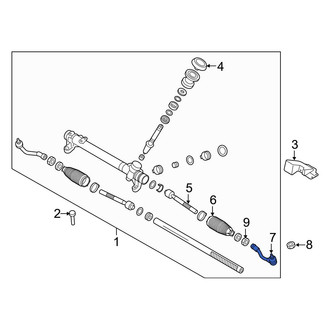 Hyundai OE - Right Outer Steering Tie Rod End