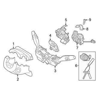 Hyundai OE - Steering Column - Shroud, Switches & Levers (Base / Eco / Limited / Limited 2.0T / SE / Sport / Sport 2.0T)