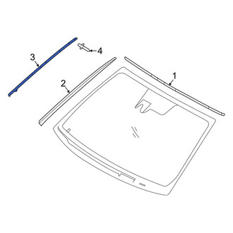 Hyundai OE - Left Windshield Molding Bracket