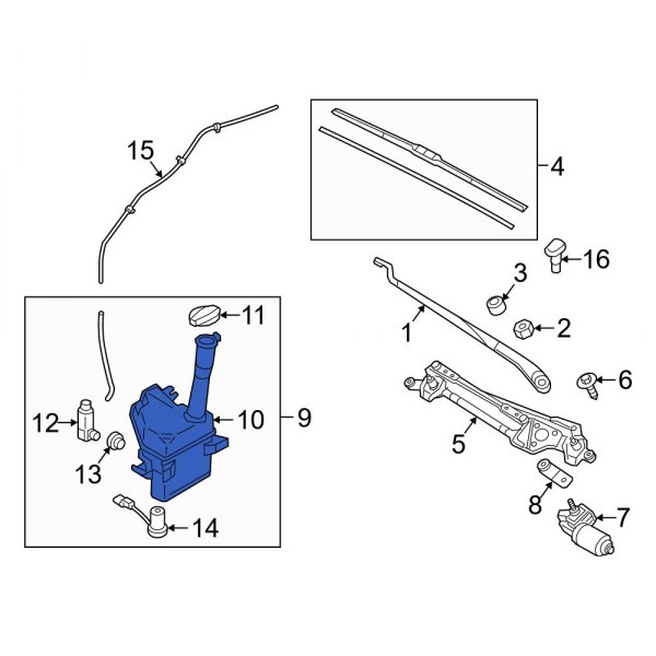 Washer Fluid Reservoir