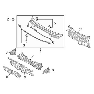 Hyundai OE - Cowl (Base / Eco / Limited / Limited 2.0T / SE / Sport / Sport 2.0T)