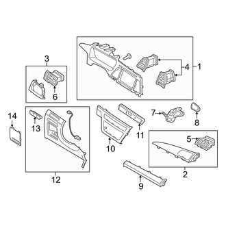 Hyundai OE - Instrument Panel Components (Base / Eco / Limited / Limited 2.0T / SE / Sport / Sport 2.0T)