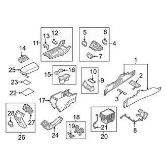 Hyundai OE - Center Console (Base / Eco / Limited / Limited 2.0T / SE / Sport / Sport 2.0T)