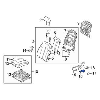 Hyundai OE - Front Left Seat Track Adjust Handle