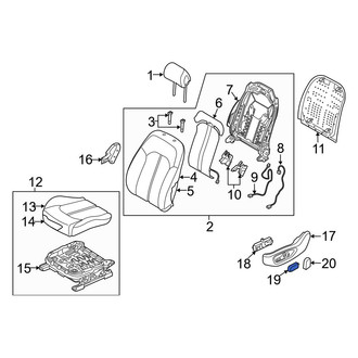 Hyundai OE - Front Left Power Seat Switch Knob