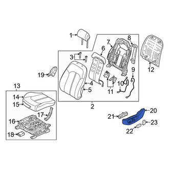 Hyundai OE - Front Left Outer Seat Frame Trim Panel