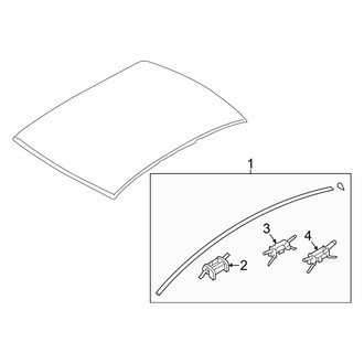 Hyundai OE - Roof - Exterior Trim (W/O Sunroof), (Base / Eco / Limited / Limited 2.0T / SE / Sport / Sport 2.0T)