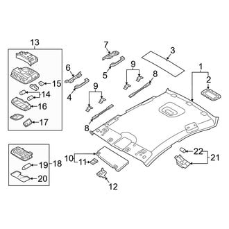 Hyundai OE - Roof - Interior Trim (W/O Sunroof), (Base / Eco / Limited / Limited 2.0T / SE / Sport / Sport 2.0T)