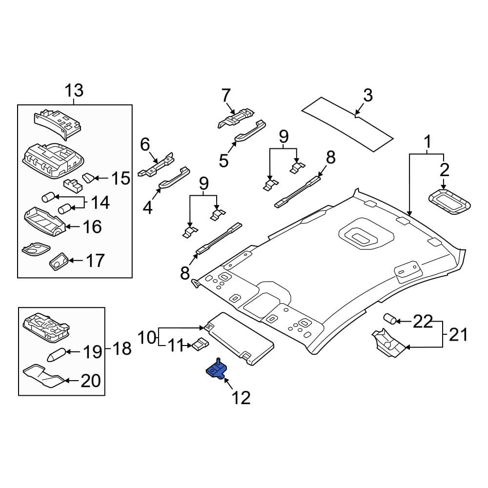 Hyundai OE 85235B1000TTX - Sun Visor Holder