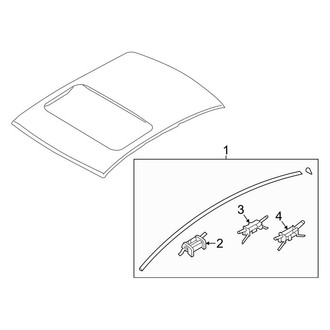 Hyundai OE - Roof - Exterior Trim (With Sunroof), (Base / Eco / Limited / Limited 2.0T / SE / Sport / Sport 2.0T)