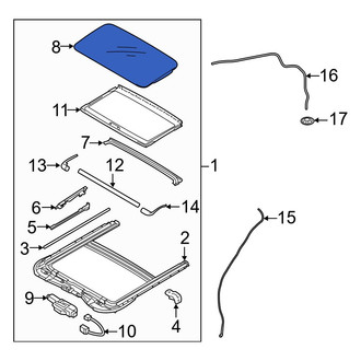 Hyundai OE - Sunroof Glass