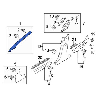 Hyundai OE - Right Body A-Pillar Trim Panel