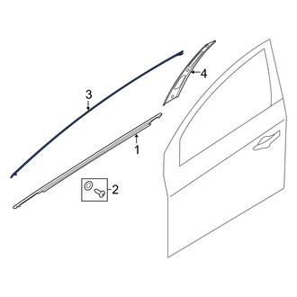 Hyundai OE - Front Left Door Reveal Molding
