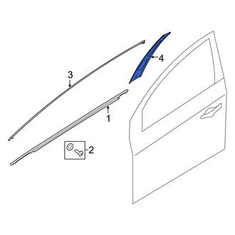 Hyundai OE - Rear Left Rearward Door Applique