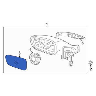 Hyundai OE - Front Left Door Mirror Glass