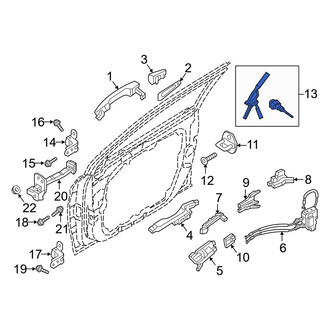 Hyundai OE - Front Left Door Lock Cylinder
