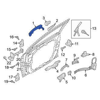Hyundai OE - Front Left Outer Exterior Door Handle