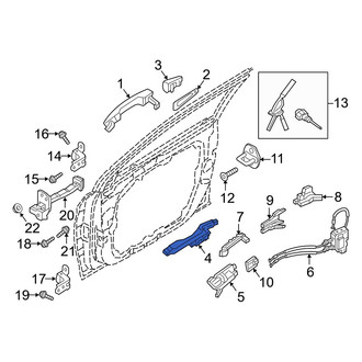 Hyundai OE - Front Left Exterior Door Handle Base
