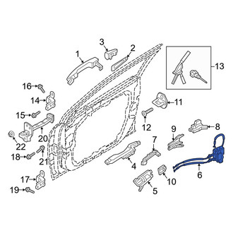 Hyundai OE - Front Left Door Latch Assembly