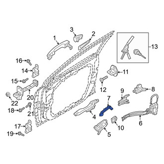 Hyundai OE - Left Door Latch Bracket