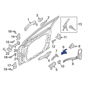 Hyundai OE - Left Door Latch Cable Clip