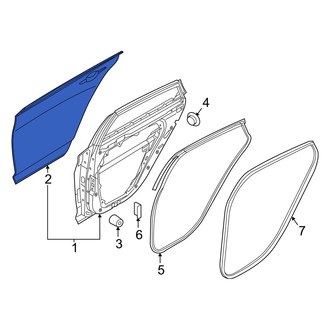 Hyundai OE - Rear Left Outer Door Outer Panel
