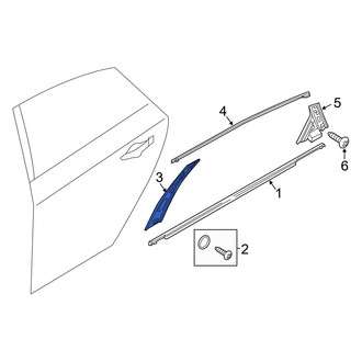 Hyundai OE - Rear Right Rearward Door Applique