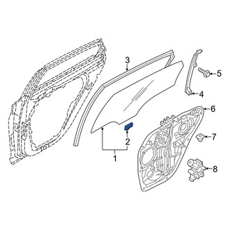 Hyundai OE - Front Door Glass Attaching Clips