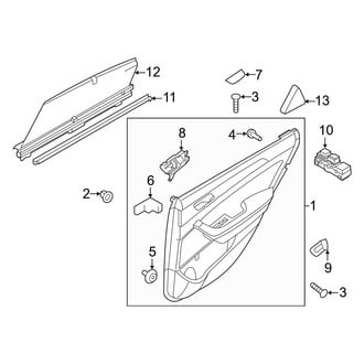 Hyundai OE - Rear Door - Interior Trim (Base / Eco / Limited / Limited 2.0T / SE / Sport / Sport 2.0T)