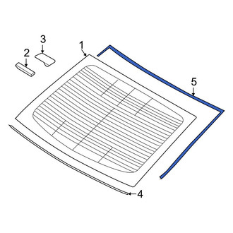 Hyundai OE - Rear Upper Back Glass Reveal Molding