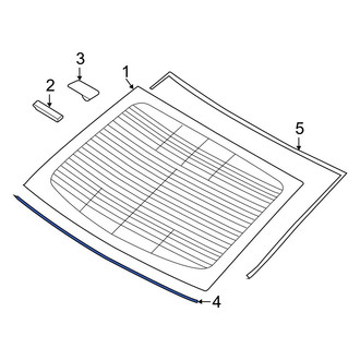 Hyundai OE - Rear Lower Back Glass Reveal Molding