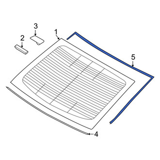 Hyundai OE - Rear Upper Back Glass Reveal Molding