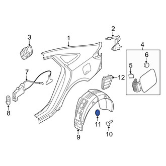 Hyundai OE - Quarter Panel Splash Shield Clip
