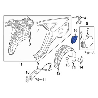 Hyundai OE - Rear Left Quarter Panel Vent
