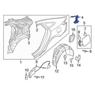 Hyundai OE - Rear Right Tail Light Pocket