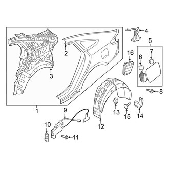Hyundai OE - Quarter Panel & Components (Hybrid / Hybrid Limited / Plug-In Hybrid / Plug-In Hybrid Limited)