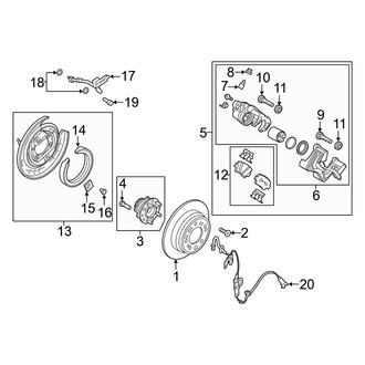 Hyundai OE - Rear Suspension - Brake Components (W/O Electric Parking Brake)