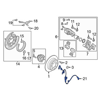 Hyundai OE - Rear Left ABS Wheel Speed Sensor Wiring Harness