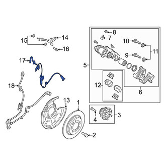 Hyundai OE - Rear Left ABS Wheel Speed Sensor Wiring Harness
