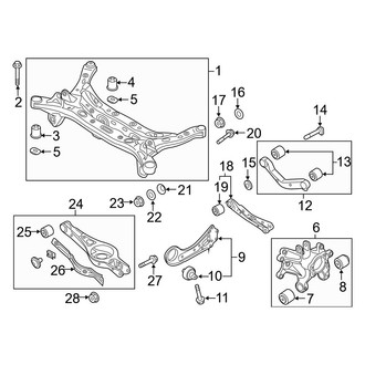 Hyundai OE - Rear Suspension - Suspension Components (Hybrid / Hybrid Limited / Plug-In Hybrid / Plug-In Hybrid Limited)